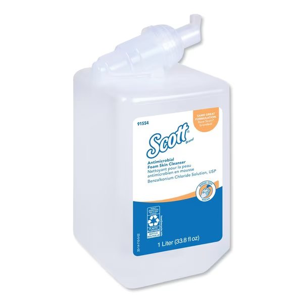 Control Antimicrobial Foam Skin Cleanser, Fresh Scent, 1000mL Btl, PK6, Scott, Mfr#: KCC 91554